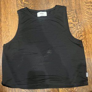 Black Ribbed Soulcycle Tank - size M